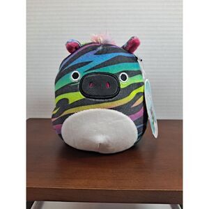 NWT 2021 Original Squishmallows Safiyah Zebra‎ Rainbow Striped Stuffed Plush 5"